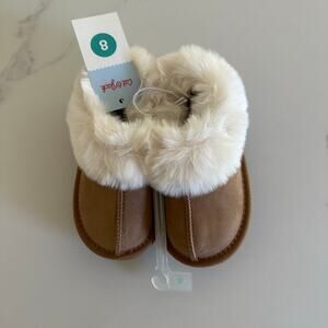 NWT Toddler Piper Faux Fur Cuff Scuff Slippers - Cat & Jack™ Size 8